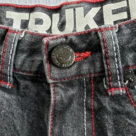 Truckfit Youth Boys 10 Black Jeans Denim Shorts - Picture 7 of 8